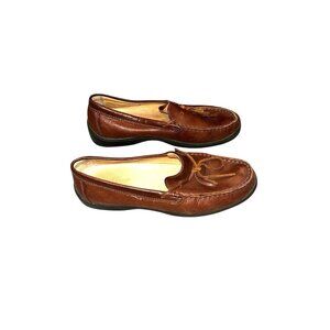 The Walking Company Brown Slip Om Tasseled Comfort Shoes Women Size 37, 6.5 US